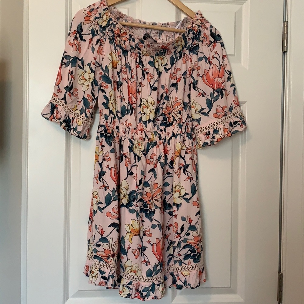 Floral off the shoulder dress